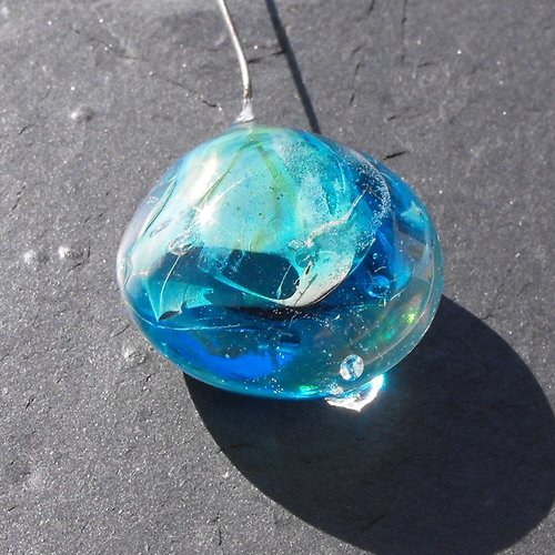 Headpin en verre de murano perl.0952