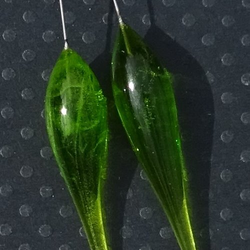 Headpins verre filé, lampwork, verre de murano, perl.4383