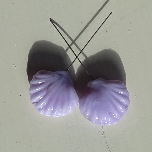 Headpins verre filé, lampwork, verre de murano, perl.3748