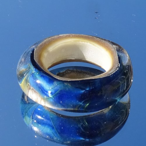 Grande perle donut, verre de murano, lampwork, verre filé,  perl.3284