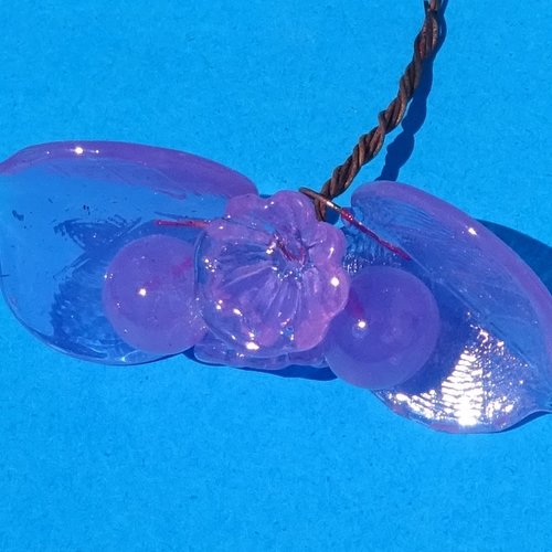 Headpins en verre filé, lampwork, verre de murano, perl.6711