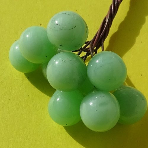 Lot de 10 headpins en verre filé, lampwork, verre de murano, perl.5148