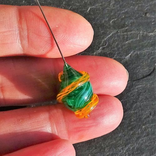 Goutte en verre de murano perl.2974