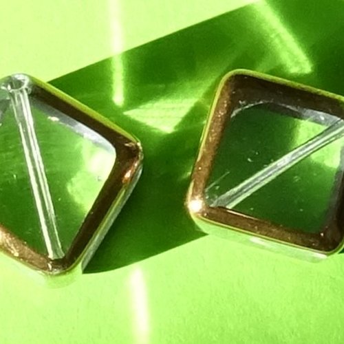 Lot de 2 perles verre, perl.4722