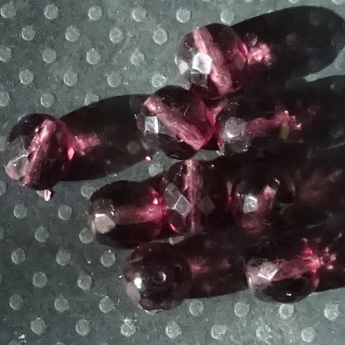 Lot de 5 perles destockées, cristal de bohème, perl.4727