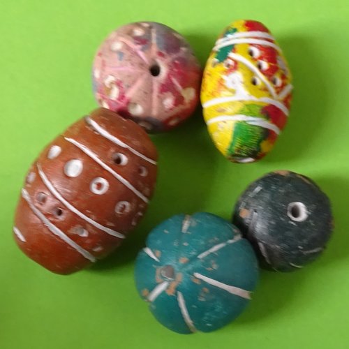 Lot de 5 perles terracotta, perl.4701