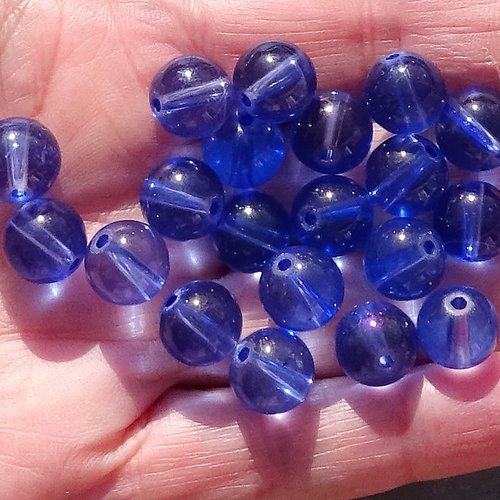 Lot de perles destockées, verre, perl.3163