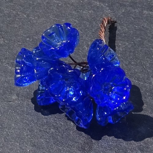 10 headpins en verre filé, lampwork, verre de murano, perl.6755