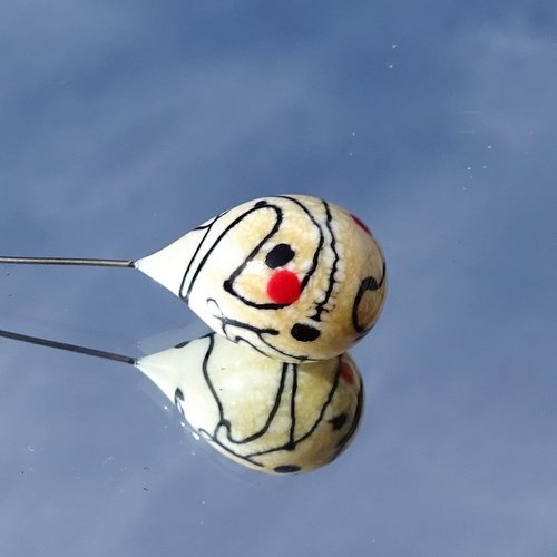 Goutte en verre de murano perl.2678