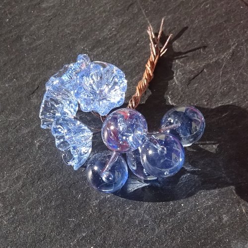 10 headpins en verre filé, lampwork, verre de murano, perl.6304