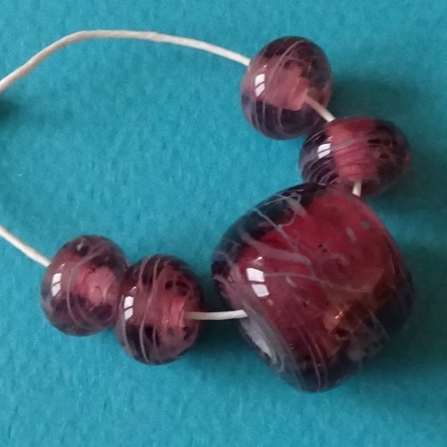 Lot de perles en verre de murano perl.4072