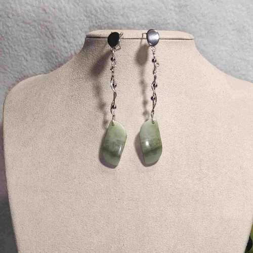 Boucles d'oreilles en larsonite