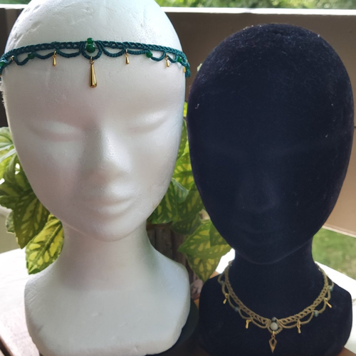 Bijoux de tête shoker et pierres naturelles