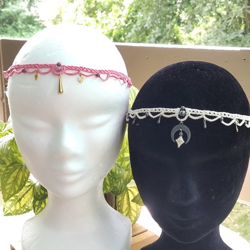 Bijoux de tête shoker et pierres naturelles
