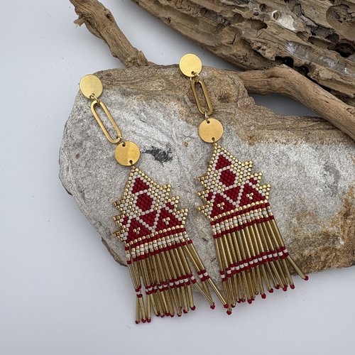 Boucles d’oreilles miyuki kani