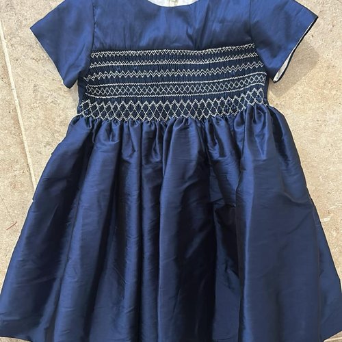 Robe à smocks soie