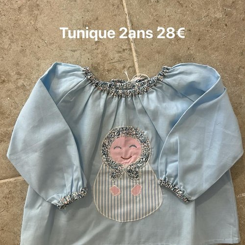 Tunique bleue et liberty