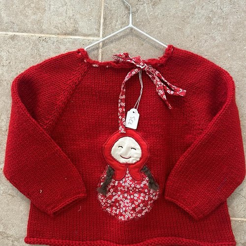 Pull laine rouge