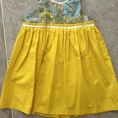 Robe été popeline jaune