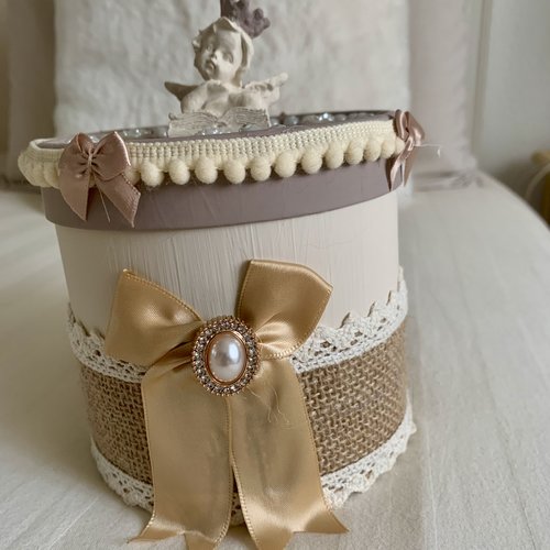 Boîte ronde shabby