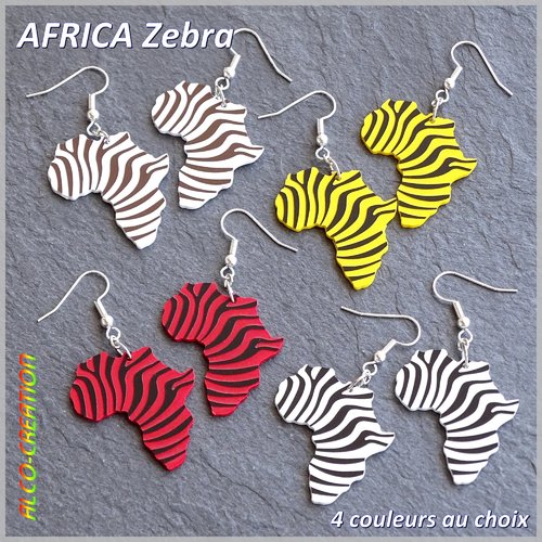 Boucles d'oreilles "africa zebra"