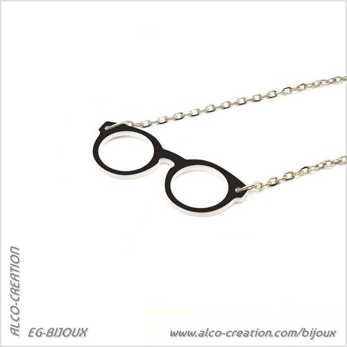 Collier lunettes rondes (petit modèle)