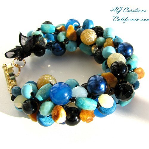 "nouveaute" bracelet en perles tresses "california sunset"  ag créations 
