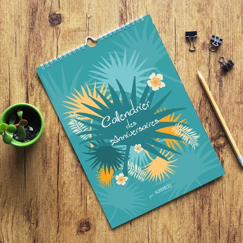 Calendrier des anniversaires avec photos, a4, se souvenir des dates