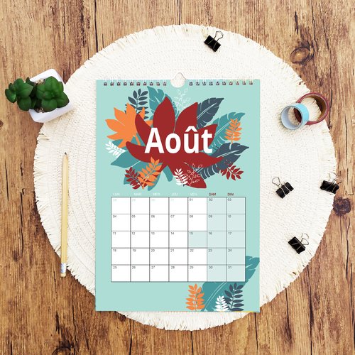 Calendrier 2025, a4 planning