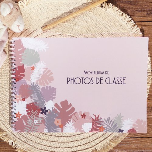 Album photos de classe, souvenirs d’école de la maternelle au lycée, a4, tons beige doux