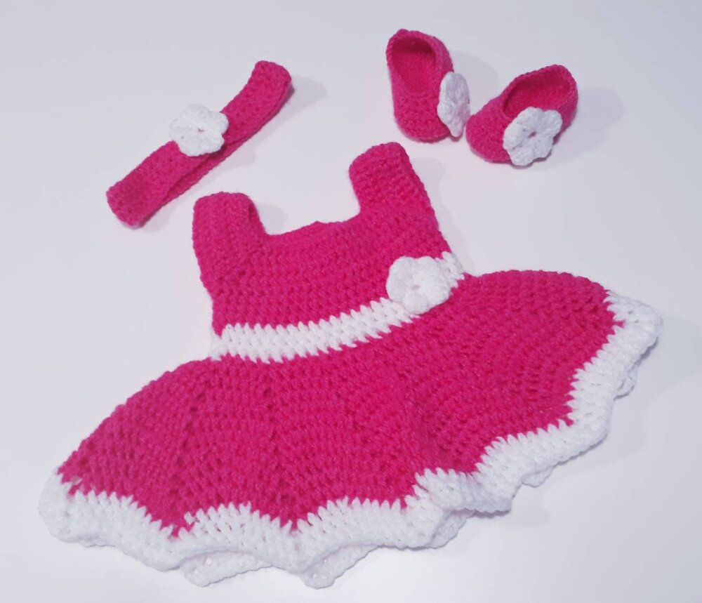 SUPERBE Bébé Filles Romany Hand Crochet Bows Cardigan & Bonnet Ensemble 0-3 mois