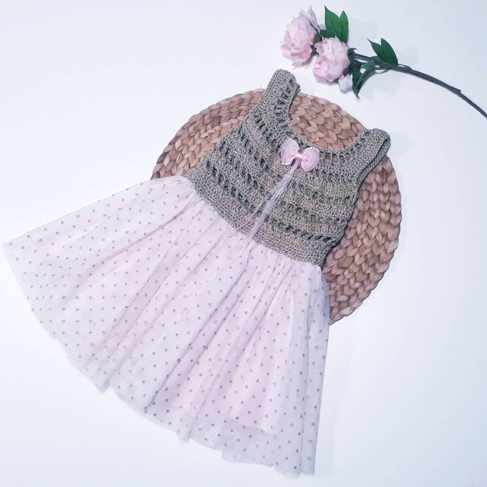 Vetement Bebe Fille Robe Fille Tulle Princesse Robe Fille Ceremonie Robe Fille Crochet Robe Tulle Rose Dore Or Fille 2 3 Ans Un Grand Marche