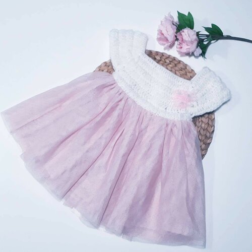 Vetement Bebe Fille Robe Tulle Princesse Robe Ceremonie Bapteme Mariage Robe Crochet Robe Rose Poudre Fille 18 Mois Un Grand Marche