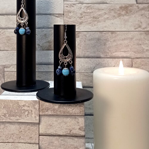 Boucles d'oreilles chandelier avec perles "ondine"