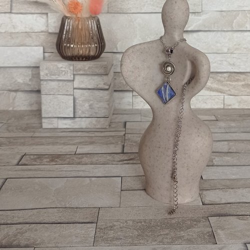 Collier cabochon et perles "ondine"