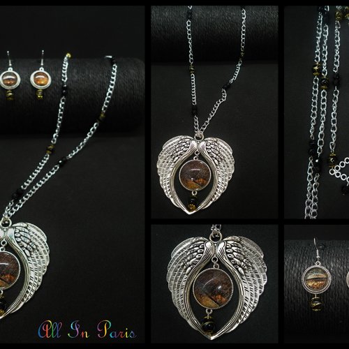 Parure avec cabochons "angelique"