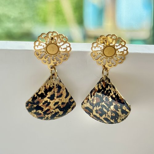 Boucles d’oreilles léopard