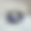 Bracelet cuir bleu 2 en 1