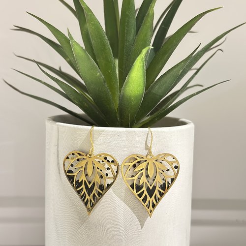 Boucles d’oreilles cœur doré
