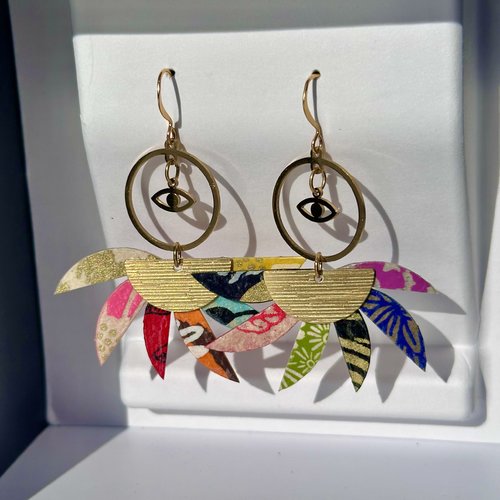 Boucles d’oreilles soleil originales et uniques