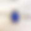 Bague bleue ajustable en acier inoxydable
