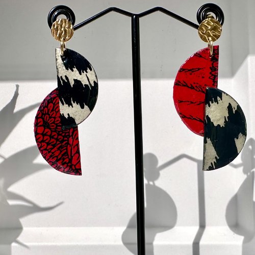 Boucles d’oreilles acier népalais