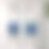 Boucles d'oreilles bleues originales, zéro déchet, en papier népalais