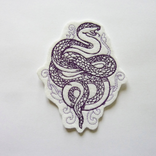 Ecusson thermocollant, broderie thermocollante, écusson serpent,embroidery patch,
