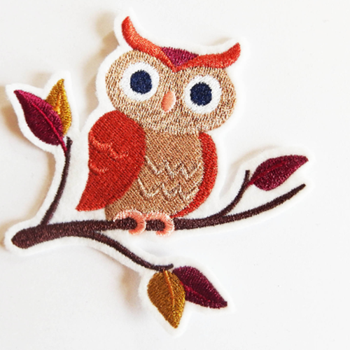 Chouette thermocollante, chouette,embroidery patch, owl patch, ecusson thermocollant