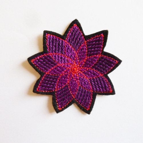 Rosace thermocollante (5 couleurs différentes),broderie machine,broderie fleur,embroidery patch