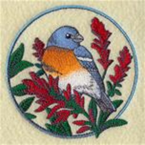Ecusson oiseau perché, embroidery patch, bird patch, thermocollant