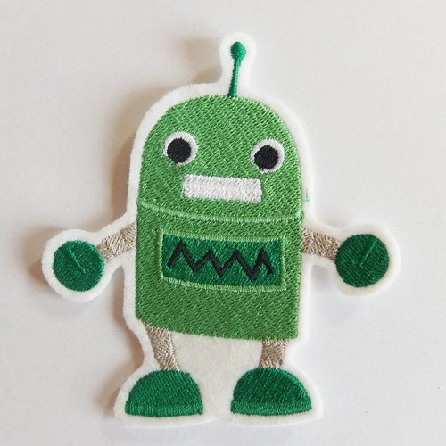 Broderie robot vert thermocollant