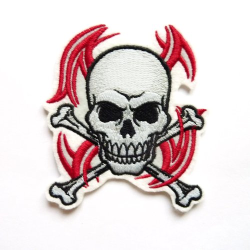 Tête de mort tatoo thermocollante (skull)