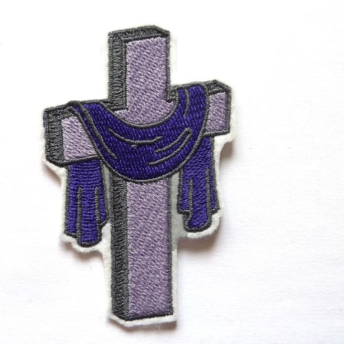 Ecusson thermocollant (3 modèles), patch thermocollant, croix de pâques